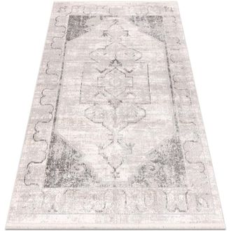 RugsX Rugsx - Distin 0107b Gris / Gris Claro / Blanca Alfombra Moderna - Adorno, Marco, Vintage, Flecos Grey 160x230 Cm