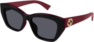 Gucci Authentieke Stijlvolle Zonnebril Premium Kwaliteit - unisex - Accessoires - Zwart - Maat: 55 MM