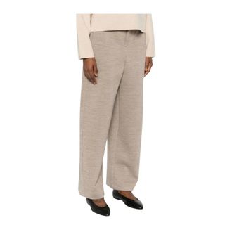Max Mara Pure Trousers - female - Max Mara - Wide Trousers - Beige - L - Trousers