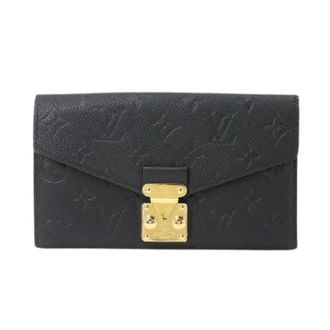 Louis Vuitton Pre-owned lange portemonnee (bi-fold) - Dames - Pre-owned - Zwart - Maat: ONE Size Leer