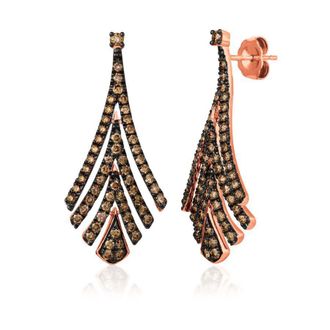 Le Vian Ladies Chocolatier Earrings in 14K Strawberry Gold