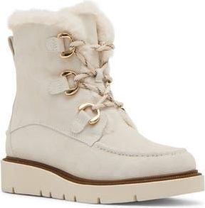 Blondo Monday Waterproof Lace-Up Boot in Bone Suede at Nordstrom Rack, Size 7.5