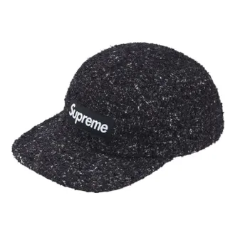SUPREME SS26 Boucl&eacute; Camp Cap Black SUP-SS26-1016-BLK