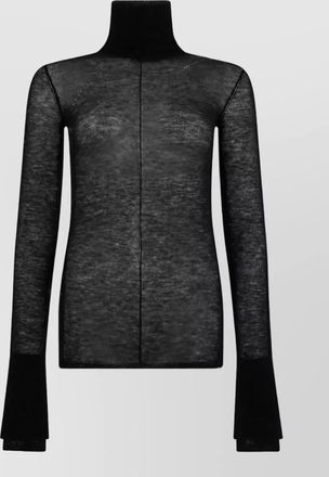Elisabetta Franchi wool fine-knit high-neck long-sleeve sweater