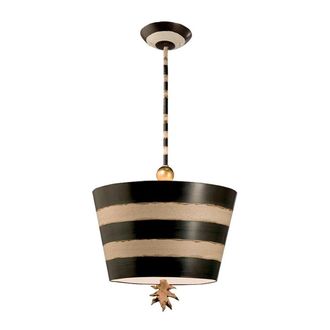 Loops 1 Bulb Ceiling Pendant Light Fitting Black & White LED E27 100W Bulb