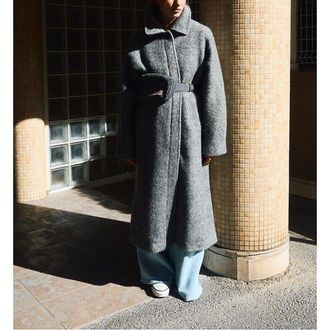 American Vintage Lange, loszittende jas met overhemdkraag, LULOW