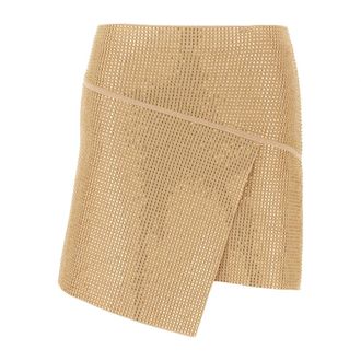 ADĀMO Andrea Adamo Short Skirts, female, Yellow, Size: S Asymmetric Miniskirt