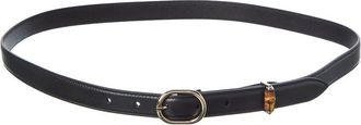 Gucci Oval Leather Buckle Belt