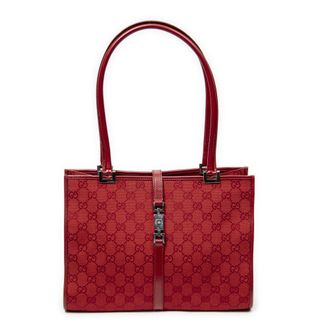 Gucci Pre-owned Womens Square Jackie Tote Shoulder Bag - Red - One Size