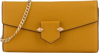 Pourchet Pochette S&egrave;vres - Dames - Clutches - Geel - ONE Size - Leer - Tassen