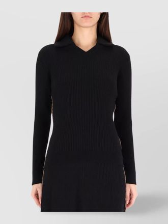 Paul Smith midi knitwear with side zipper and v neck