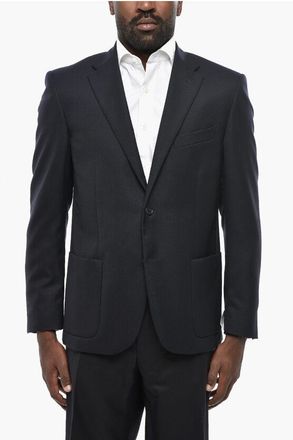 Nino Danieli Half Lined Virgin Wool 2-Buttons Blazer size 50