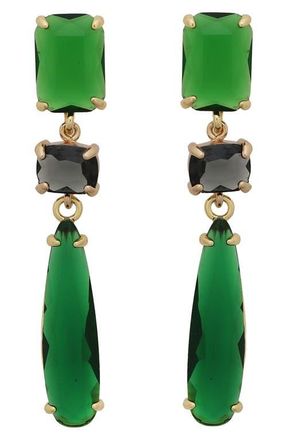 Panacea Crystal Drop Earrings in Green at Nordstrom