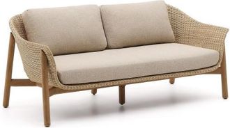 K Home Premium In-/Outdoor 2-Sitzer Sofa Galeo, aus massivem Teakholz