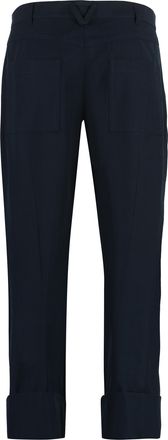Bottega Veneta Mens Cotton Trousers - Dark Blue - Size EU 50 (Mens)