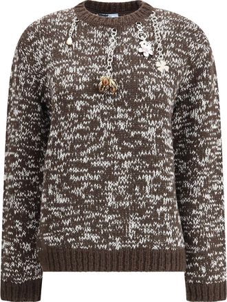 Prada Charm-embellishment Sweate