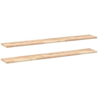 vidaXL Estantes Flotantes 2 Uds Madera Acacia Sin Tratar 120x20x2 Cm Vidaxl