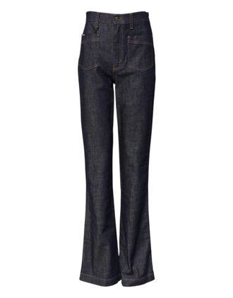 Dolce & Gabbana Flared Wide-Leg Denim Jeans - Navy