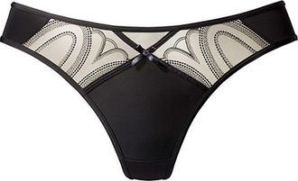 Lascana Womens Lace Insert Thong in Black at Nordstrom, Size 16