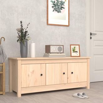 Berkfield Home Shoe Cabinet 110x38x45.5 cm Solid Wood Pine in Brown