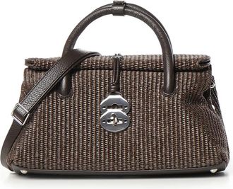 Zanellato Handbags, female, Gray, Size: ONE SIZE Wicker Handbag