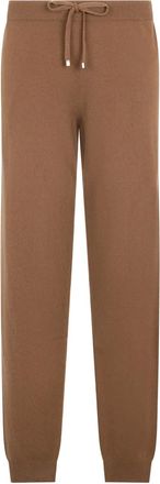 Malo drawstring-waist knitted trousers - Brown