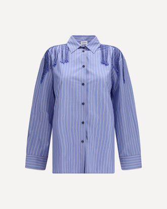 Andamane Miley Fringed Oversized Shirt Female 40