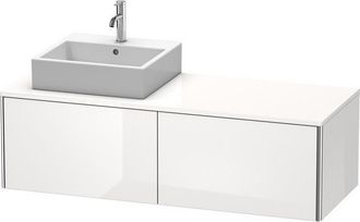 Duravit Mueble De Pared Duravit Xsquare 140.0 X 54.8 Cm, 2 Cajones Xs4903l, Color (frente/cuerpo): Albaricoque Perla Seda Laca Mate - Xs4903l2020