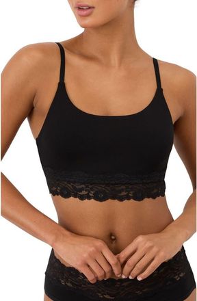 Pact Lace Modern Scoop Bralette Made With Organic Cotton in Black at Nordstrom, Size Xx-Large
