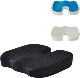 OEM Coj&iacute;n Para Asiento De Oficina - Almohada 100% De Espuma Viscoel&aacute;stica, Alivio Del Dolor De Coxis, Ci&aacute;tica Y Lumbar