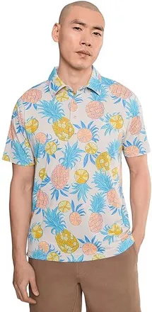 Chubbies Chubbies The Citrus Punch (range Polo) Mens Clothing Light Khaki/Pattern Base : 2XL, Polyester/Spandex