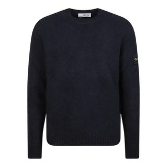 Stone Island Maglione con Patch Logo - - Knitwear - Uomo - Blu - L