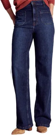 Boden Patch Pocket Relaxed Straight Leg Jeans in Mid Vintage at Nordstrom, Size 25