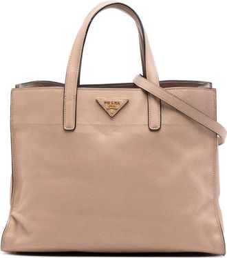 Prada Pre-owned Prada Saffiano Soft Triple Pocket Satchel Ladies RYT1RTW0RPVEKZCA