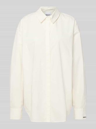 Oh April Oversized Hemdbluse mit Statement-Stitching Modell Leya in Weiss, Gr&ouml;&szlig;e XL