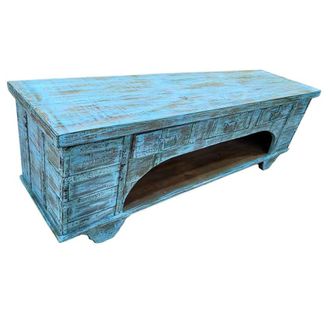 Wanderlust Deco Mueble bajo de madera artesanal 165-175x45x57h cm
