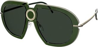Silhouette 9912/75 5540 Mens Sunglasses Green Size 55