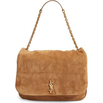Saint Laurent Jamie 4.3 Patchwork Suede Shoulder Bag in Golden Leaf at Nordstrom