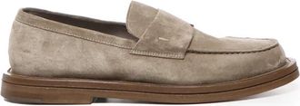 The Antipode Khaki Su&egrave;de Platte Schoenen - Heren - Loafers - Beige - 40 EU - Su&egrave;de - Schoenen