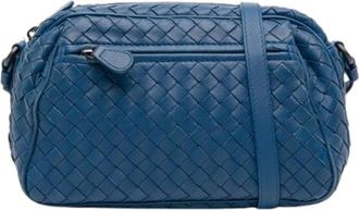Bottega Veneta Pre-owned Cross Body Bags, female, Blue, Size: ONE SIZE Pre-owned Leather crossbody-bags