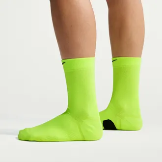 Nike Unisex Run Midweight Running Crew Socks (1 Pair) in Yellow | HV6924-702