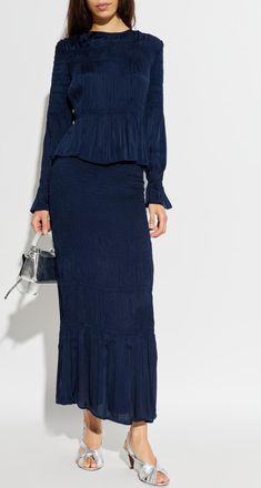 By Malene Birger Ilona Skirt, Womens, Navy Blue