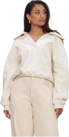 Nukus Nukus, Dames, Sweatshirts & Hoodies, Beige, Maat: XL
