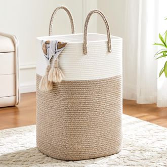 OEM Cesta Para La Ropa Sucia, Cesta Para La Colada Hecha De Cuerda De Algod&oacute;n Trenzada, Almacenamiento Multifuncional Para Ropa Sucia, Juguetes Y Mantas D