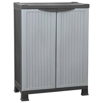 Berkfield Home Plastic Cabinet 68x39x92 cm in Grey | Size: 68 x 39 x 92 cm