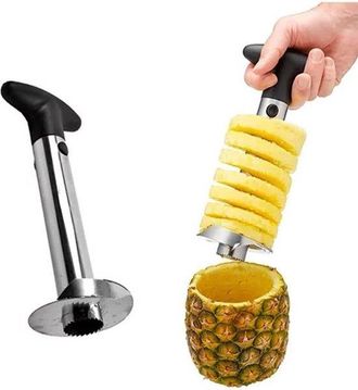 OEM Cortador Y Pelador De Pi&ntilde;a Con Cuchilla Reforzada De Acero Inoxidable Para Un Corte De Pi&ntilde;a F&aacute;cil Y Seguro