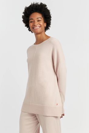 Chinti and Parker Bone Wool-Cashmere Slouchy Sweater