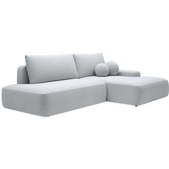 Vente-Unique Vente-unique - Divano letto angolo a destra aperto in Tessuto testurizzato Grigio - daviso