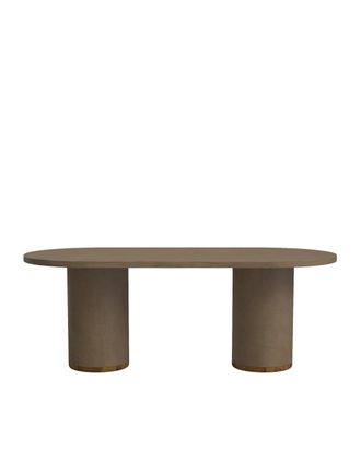 Hannun Mesa de comedor de microcemento en color tierra 200 cm