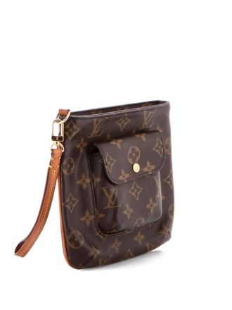Louis Vuitton Partition Wristlet Monogram Canvas clutch bag - Bruin